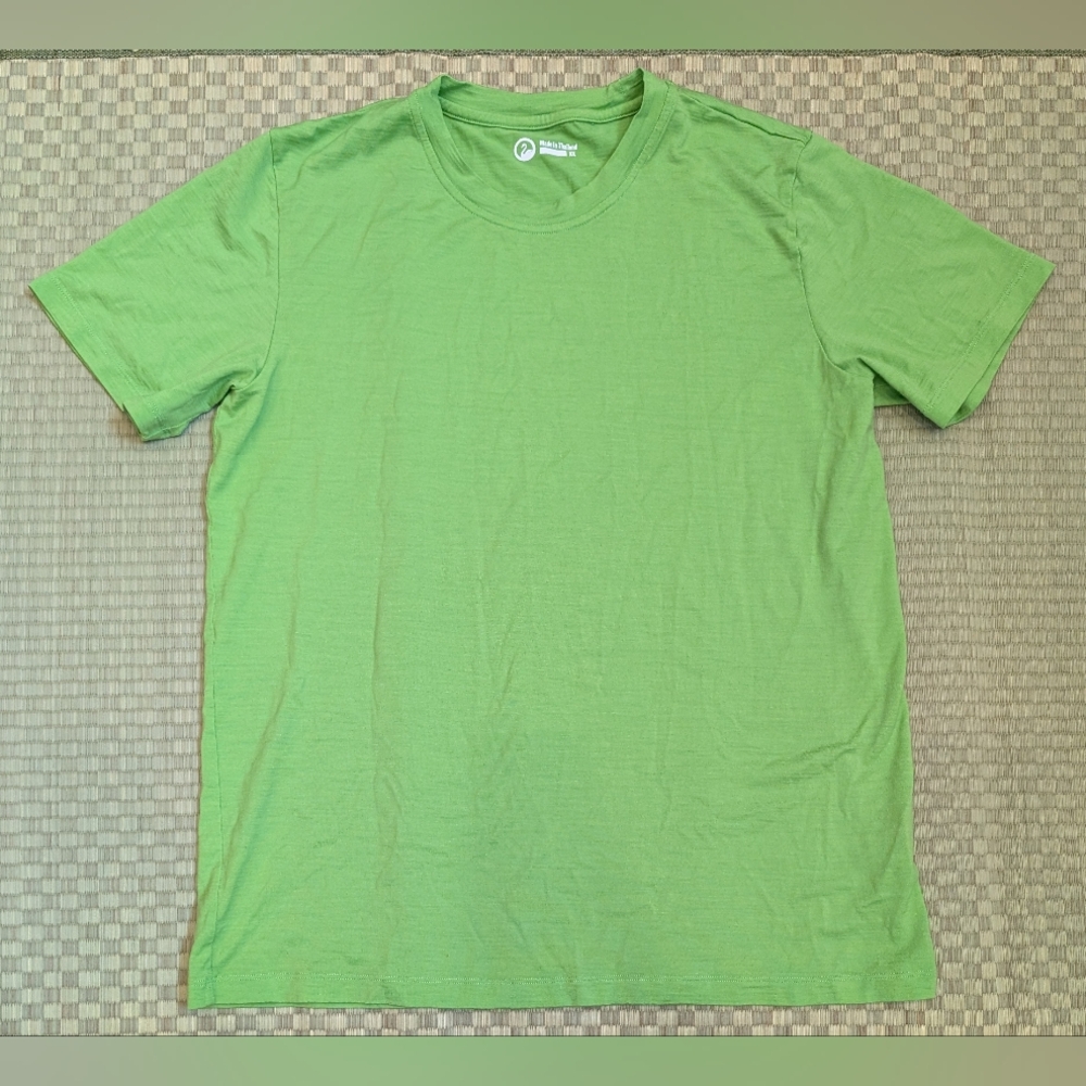 Outlier Ultrafine Tee UFT Cut One Shirt Merino Wool Radioactive Green Men's XL
